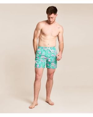 Chubbies The Single & Ready To Flamingle Stretch Swim Trunks - Blue