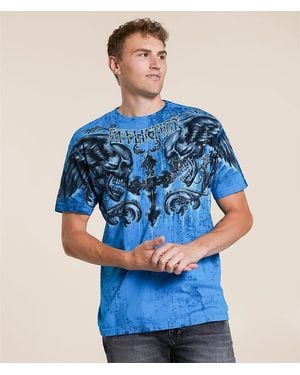 Affliction Fragmented T-Shirt - Blue