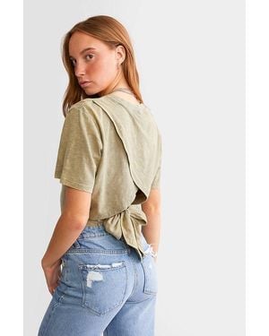 Gilded Intent Tulip Back T-Shirt - White