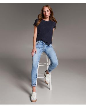 BKE Stella Ankle Skinny Stretch Cuffed Jean - Blue