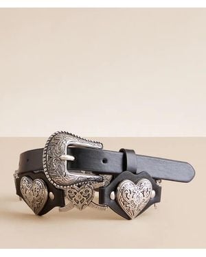 BKE Western Heart Belt - Metallic