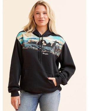 Wrangler Scenic Western Hooded Sweatshirt - Black