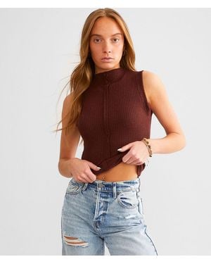 Gilded Intent Textured High Neck Tank Top