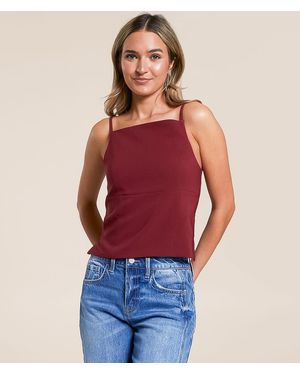 Willow & Root Back Lace-Up Tank Top - Red