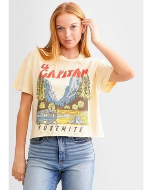 Modish Rebel El Capitan Cropped T-Shirt - Yellow