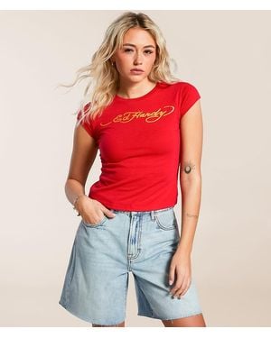 Ed Hardy Dragon T-Shirt - Red