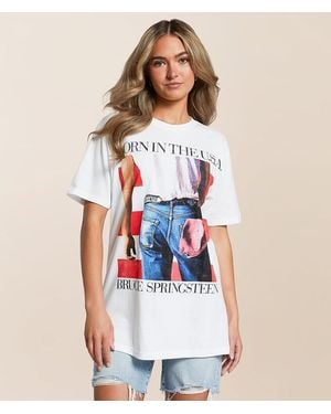 Merch Traffic Bruce Springsteen Usa Band T-Shirt - White
