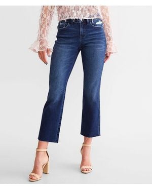 Flying Monkey Mid-Rise Cropped Straight Stretch Jean - Blue