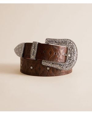 Sterling & Stitch Glitz Western Belt - Brown