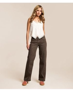 Hidden Jeans Logan Cheetah Dad Stretch Jean - Natural