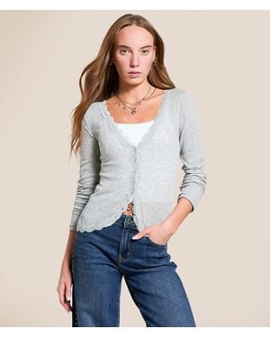 Free People Big Love Cardi Top - Blue