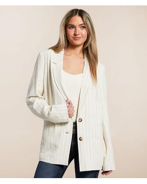 Z Supply Livingstone Pinstripe Blazer - Natural