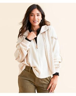 BKE Quarter Zip Hoodie - Natural