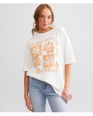 Billabong Love With The Sun Oversized T-Shirt - White