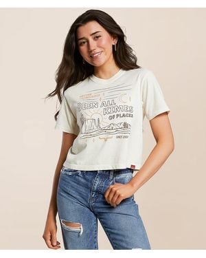 Kimes Ranch Places Cropped T-Shirt - White