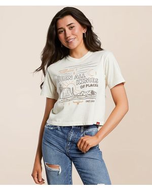 Kimes Ranch Places Cropped T-Shirt - White