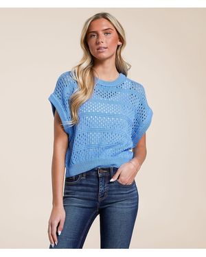 Willow & Root Dolman Knit Sweater - Blue