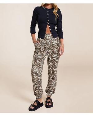 Gilded Intent Cheetah Jogger - Brown