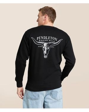 Pendleton Longhorn Skull Pullover - Black