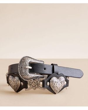 BKE Western Heart Belt - Metallic