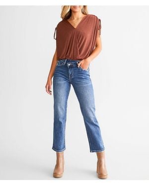 Willow & Root The Everyday Cropped Straight Stretch Jean - Blue