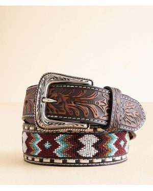 Ariat Seed Bead Leather Belt - Brown