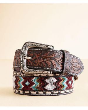 Ariat Seed Bead Leather Belt - Brown