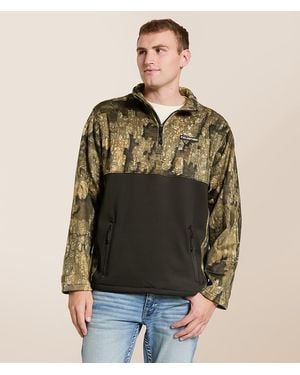 Fieldstone Timber Camo Quarter Zip Pullover - Brown