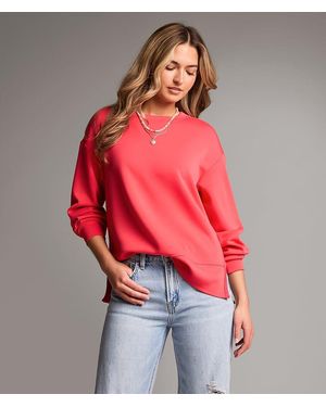 BKE Solid Knit Pullover - Red