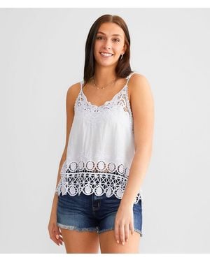 Daytrip Crochet Tank Top - White