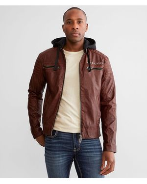 Affliction Code Of Honor Hooded Jacket - Red