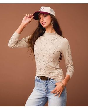 Sterling & Stitch Studded Top - Blue