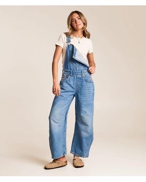 Free People We The Free Good Luck Barrel Overalls - Blue