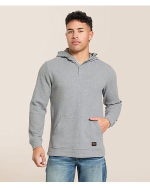 RVCA Dayshift Thermal Henley Hoodie - Gray