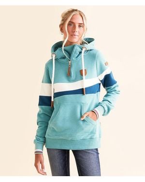 Wanakome Auria Quarter Zip Hooded Sweatshirt - Blue