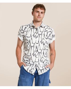 Johnny Q Textured Stretch Shirt - Blue