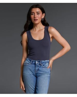 Buckle Black Zoey Ribbed Tank Top - Blue