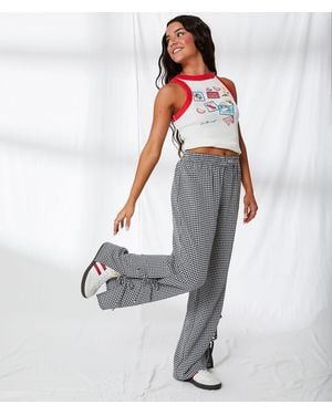 33 Coastal Gingham Pant - White
