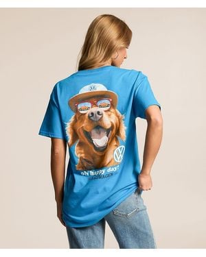 Changes Oh Happy Day Volkswagen Oversized T-Shirt - Blue
