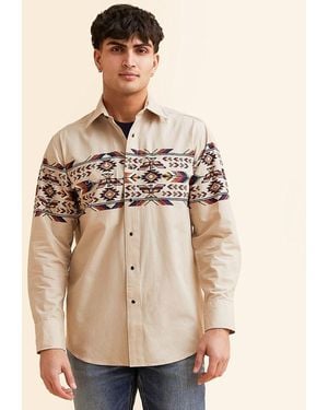 Panhandle Thunderbird Border Shirt - Natural