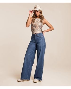 Wrangler Retro Bailey High Rise Wide Leg Jean - Blue