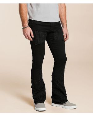 First Row Stacked Stretch Jean - Black