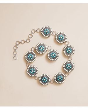 Sterling & Stitch Stone Chain Belt - Metallic