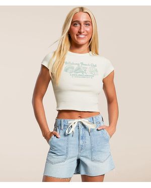 Billabong Beach Club Cropped Baby T-Shirt - Blue