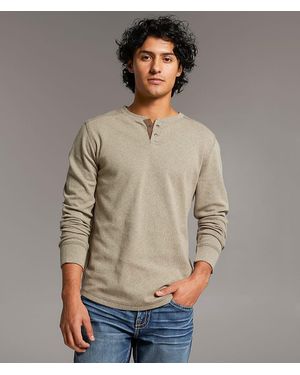 BKE Jacquard Henley - Gray