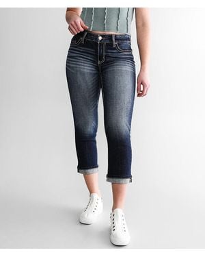Daytrip Virgo Cuffed Stretch Capri Jean - Blue