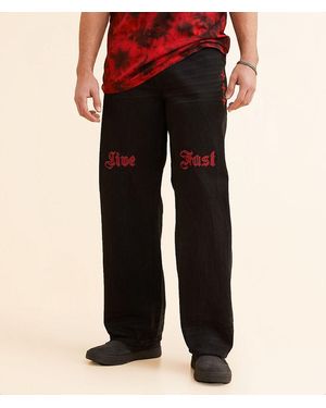 Affliction Wide Leg Live Fast Jean - Black
