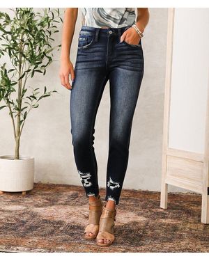 KanCan Signature;KanCan Kan Can Signature Mid-Rise Ankle Skinny Jean - Blue