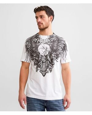 Affliction Crossed Over T-Shirt - Gray