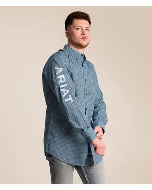 Ariat Team Jansen Fitted Shirt - Blue